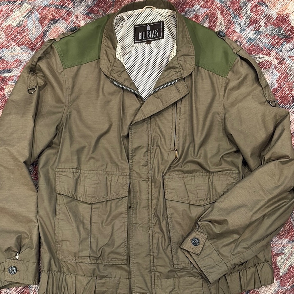 Vintage Bill Blass Men's Green Jacket